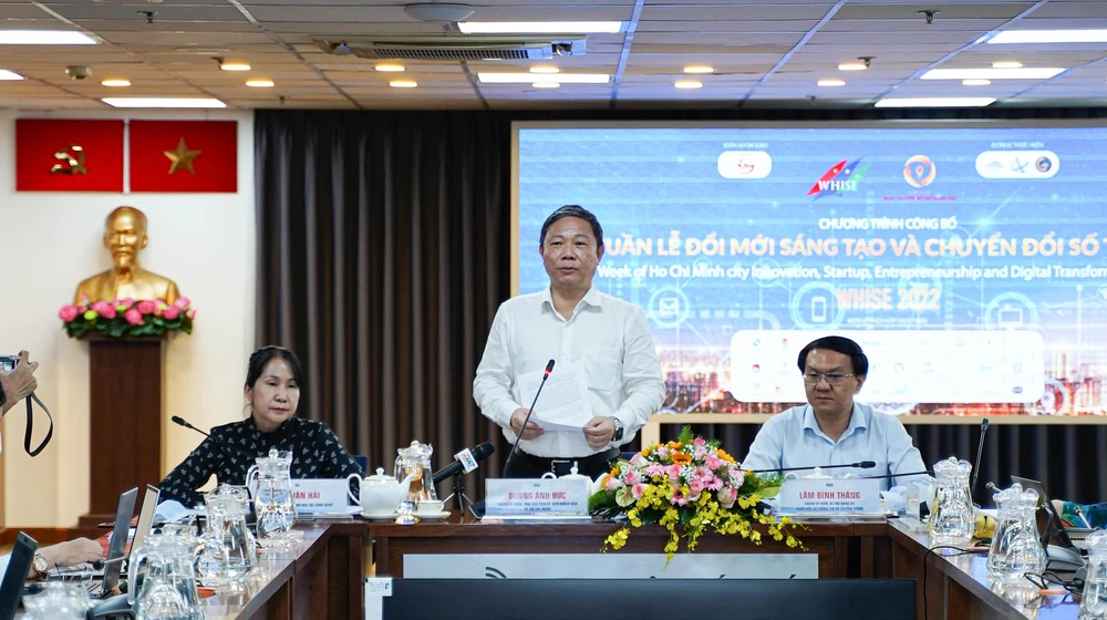 Phó Chủ tịch UBND TP.HCM Dương Anh Đức phát biểu tại sự kiện. Ảnh: BẢO PHƯƠNG