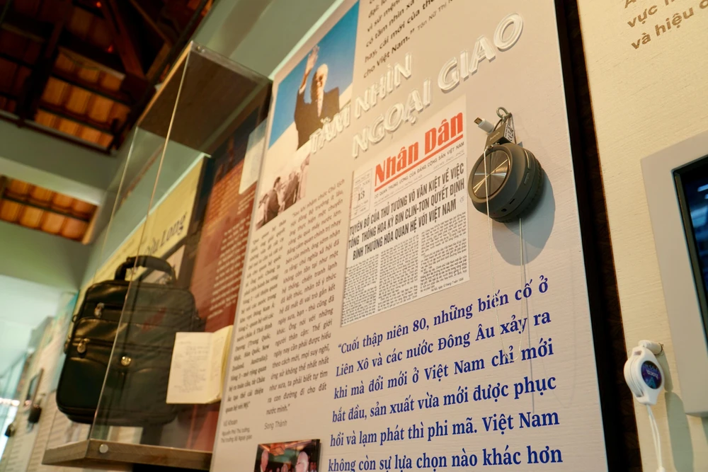 Vườn ông Sáu Dân mang thông điệp trưng bày là "Sáu Dân - nhà cách mạng, nhà lãnh đạo mang cốt cách Nam bộ, suốt đời vì dân, vì nước, có tầm nhìn xa trông rộng, bản lĩnh kiên cường, đổi mới, sáng tạo". Ảnh: BẢO PHƯƠNG