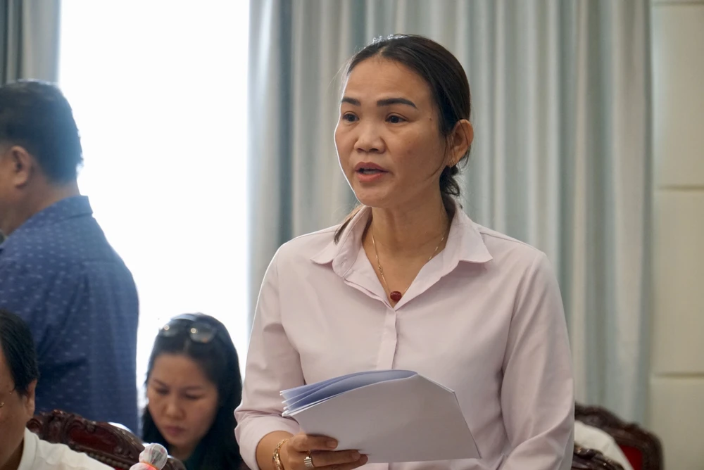 Phó Giám đốc Sở LĐTB&amp;XH TP.HCM Huỳnh Lê Như Trang báo cáo tại buổi giám sát. Ảnh: BẢO PHƯƠNG