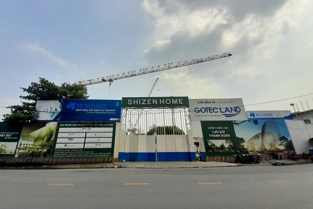 Dự án tọa lạc tại số 10 đường Bến Nghé, phường Tân Thuận Đông, quận 7, TP.HCM. Ảnh: BẢO PHƯƠNG