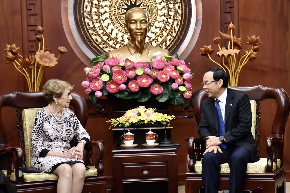 Bí thư Nguyễn Văn Nên nhấn mạnh TP.HCM và bang New South Wales còn nhiều tiềm năng, cơ hội hợp tác. Ảnh: BẢO PHƯƠNG