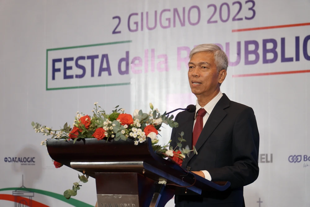 Phó Chủ tịch UBND TP.HCM Võ Văn Hoan đến dự và phát biểu tại lễ kỷ niệm. Ảnh: PĐ