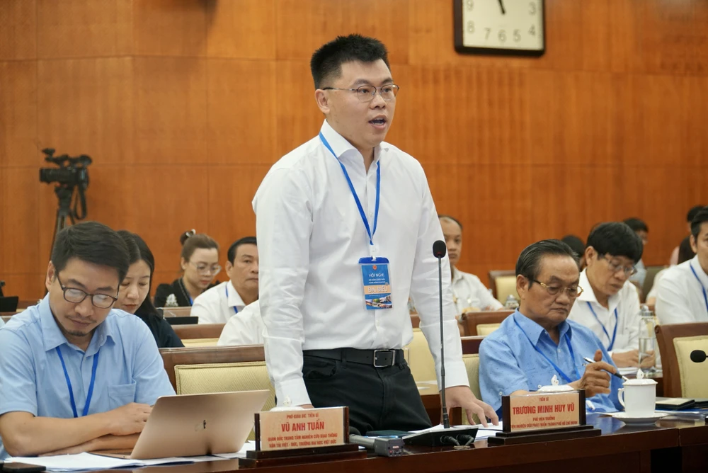 TS Trương Minh Huy Vũ, Phó Viện trưởng Viện Nghiên cứu phát triển TP.HCM. Ảnh: BẢO PHƯƠNG TS Trương Minh Huy Vũ, Phó Viện trưởng Viện Nghiên cứu phát triển TP.HCM. Ảnh: BẢO PHƯƠNG