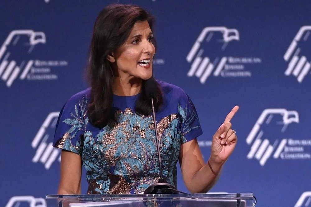 Bà Nikki Haley sẽ đối đầu ông Trump trong chiến dịch tranh cử ứng cử viên tổng thống đảng Cộng hòa năm 2024. Ảnh: THE WASHINGTON POST