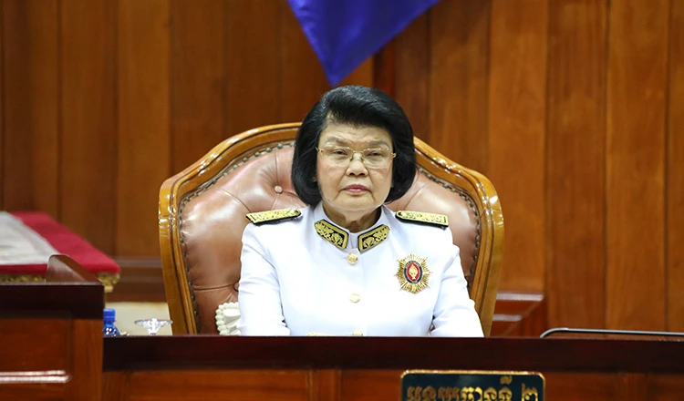 Bà Khuon Sudary - người được Thủ tướng Campuchia Hun Sen cho biết sẽ giữ chức Chủ tịch Quốc hội Campuchia. Ảnh: QUỐC HỘI CAMPUCHIA