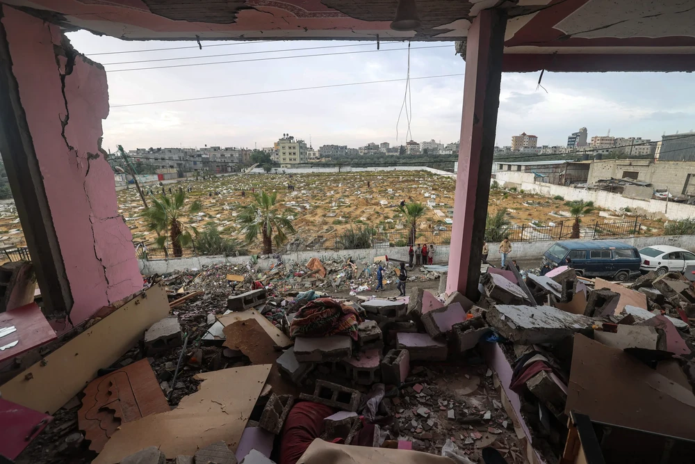 đầu tư quốc tế tái thiết dải Gaza trung đông 2.png