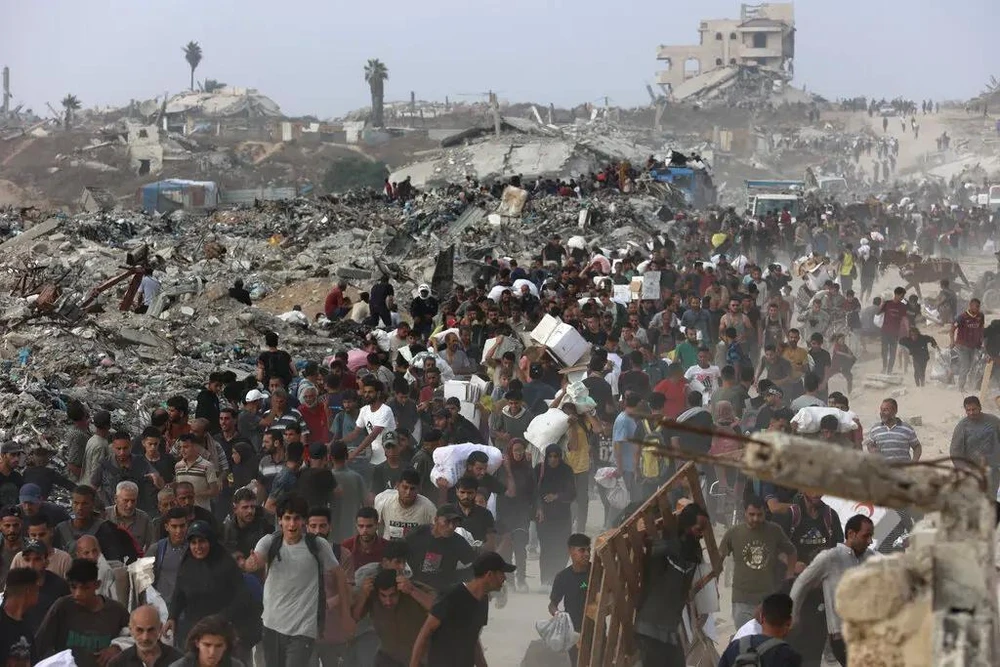 Nhận viện trợ Gaza