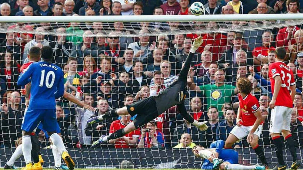 Thủ môn De Gea chơi tốt trong trận Everton nhưng đồng đội của anh không như thế. Ảnh: CGI. Thủ môn De Gea chơi tốt trong trận Everton nhưng đồng đội của anh không như thế. Ảnh: CGI.