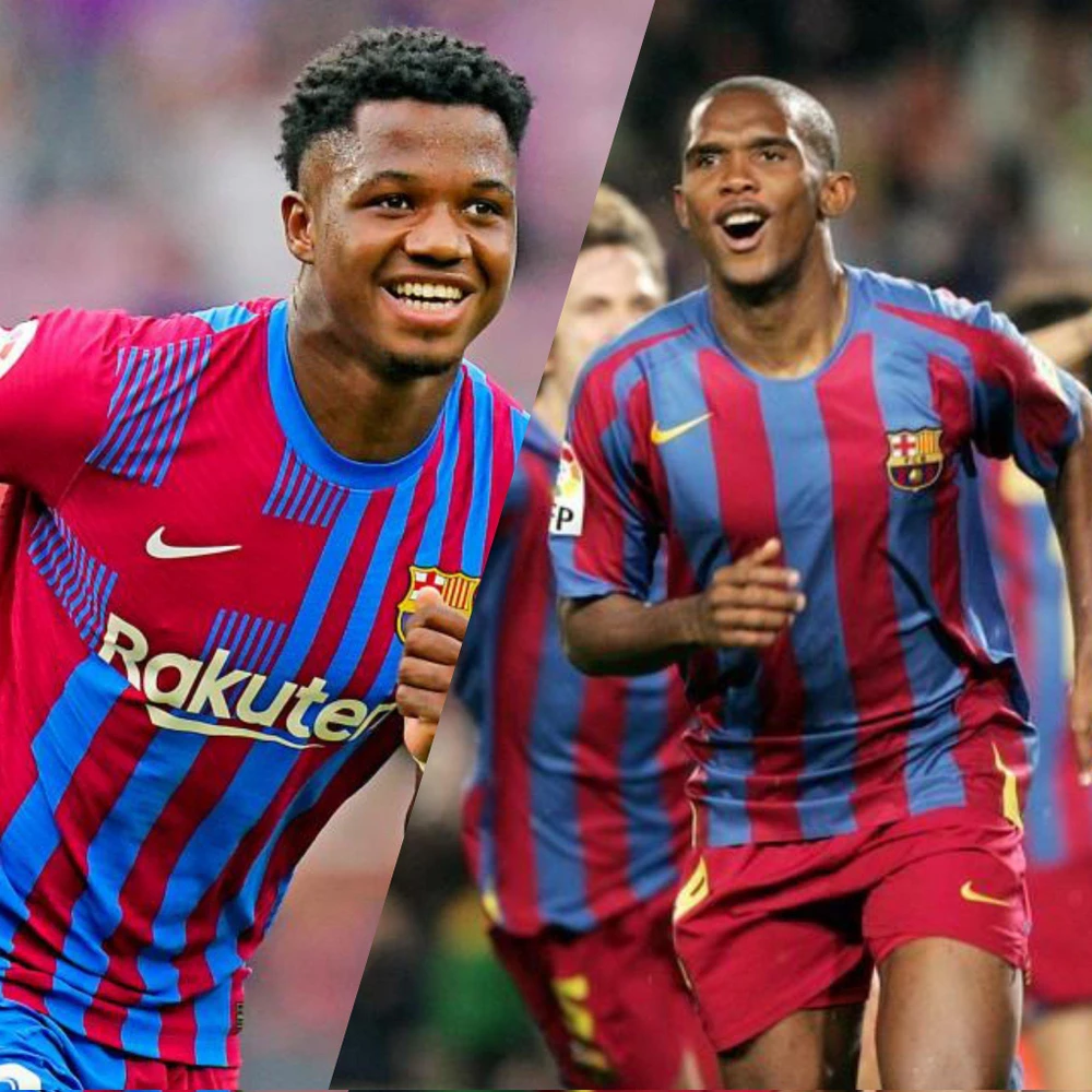 Tiểu tướng Fati được dự báo sẽ trở thành tên tuổi mới sau thời kỳ của Messi khi sở hữu nhưng phẩm chất như đàn anh Samuel Eto'o. Ảnh: CGI.