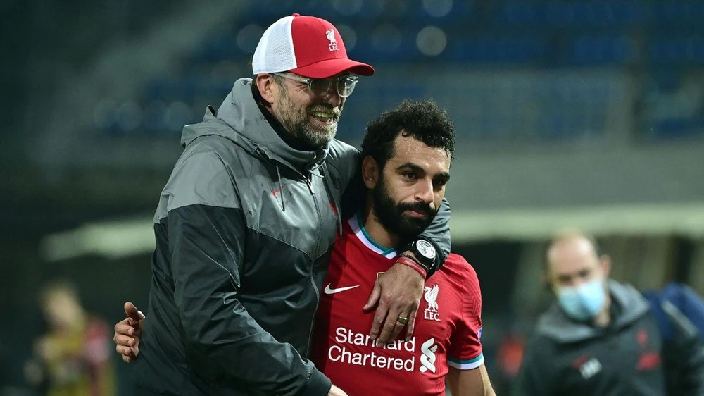 HLV Klopp và tiền đạo Salah rất khao khát một kết quả có lợi trên sân nhà ở bán kết lượt đi Champions League. Ảnh: CGI.