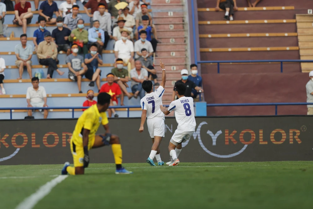 Đội tuyển U-23 Philippines có trận ra quân đại thắng ĐôngTimor 4-0. Ảnh: ANH PHƯƠNG.