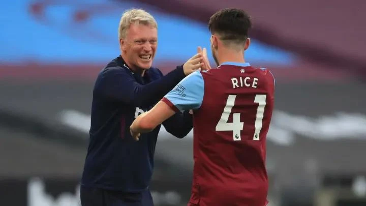 HLV Moyes cho rằng học trò cưng Rice không phải để bán... nếu không được giá. Ảnh: CGI. HLV Moyes cho rằng học trò cưng Rice không phải để bán... nếu không được giá. Ảnh: CGI.