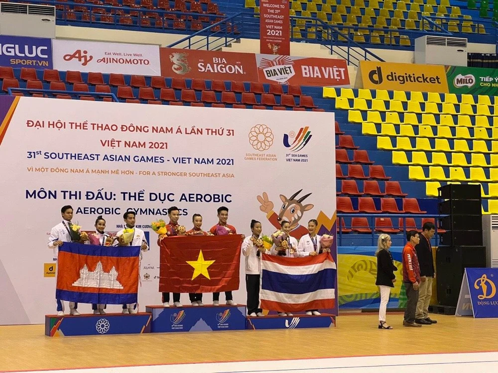 Đội Aerobic giành vàng SEA Games 31.