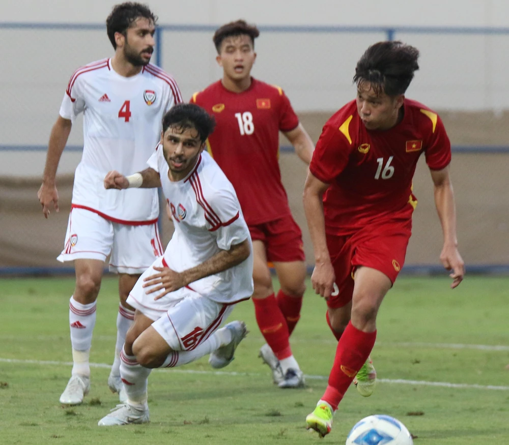 Trận giao hữu đầu tiên cũng là duy nhất của U-23 Việt Nam trước khi tham dự vòng chung kết U-23 châu Á. Ảnh: VFF.