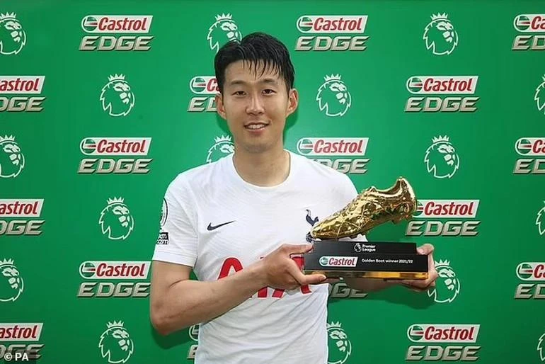 Son Heung-min đồng vua phá lưới mùa giải qua với Salah cùng ghi 23 bàn thắng. Ảnh: CGI.