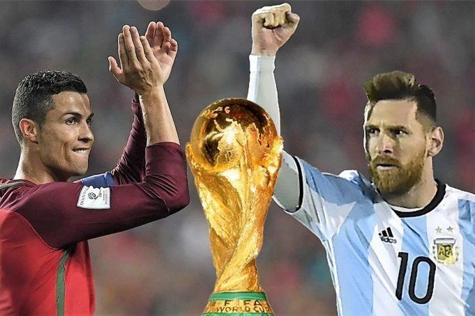 Vòng chung kết World Cup 2022 có lẽ là lần cuối cùng Messi và Ronaldo trình diễn trên sân khấu lớn. Ảnh: CGI.
