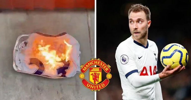 Chiếc áo đấu của Eriksen bị đốt. Ảnh: CGI.