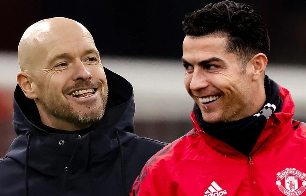 HLV Ten Hag vẫn lên kế hoạch sử dụng Ronaldo trong mùa giải mới, dù anh chưa hội quân cùng MU. Ảnh: CGI.