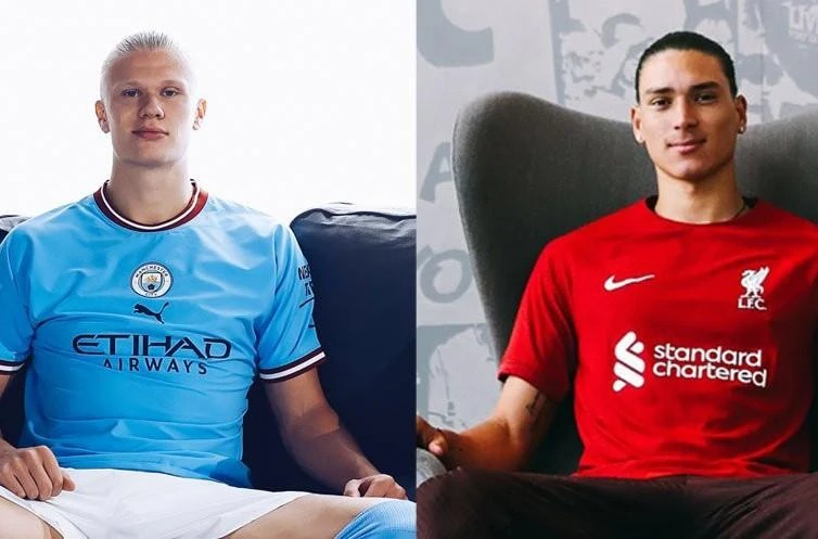 Haaland và Darwin Nunez - kẻ tám lạng, người nửa cân. Ảnh: CGI.