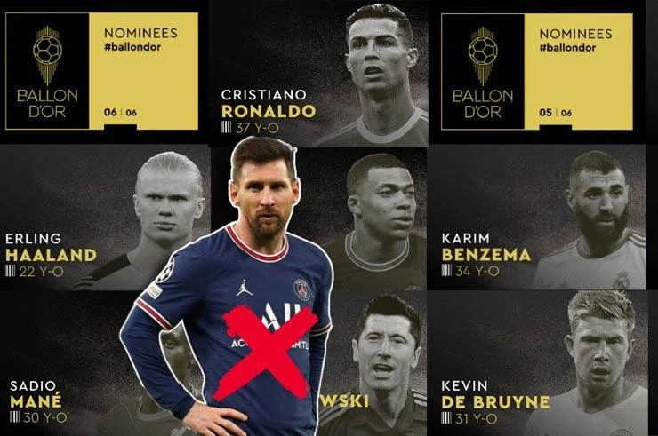 Messi không có tên trong danh sách đề cử Quả bóng vàng 2022... Messi không có tên trong danh sách đề cử Quả bóng vàng 2022...