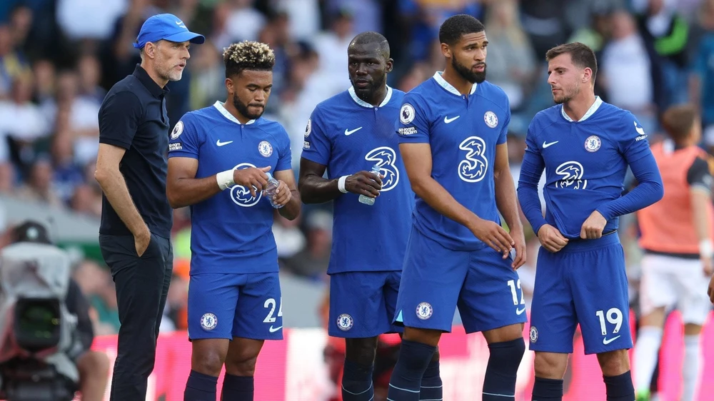 HLV Tuchel tăng cường hàng công Chelsea với tân binh Aubameyang đến từ Barca. Ảnh: CGI.