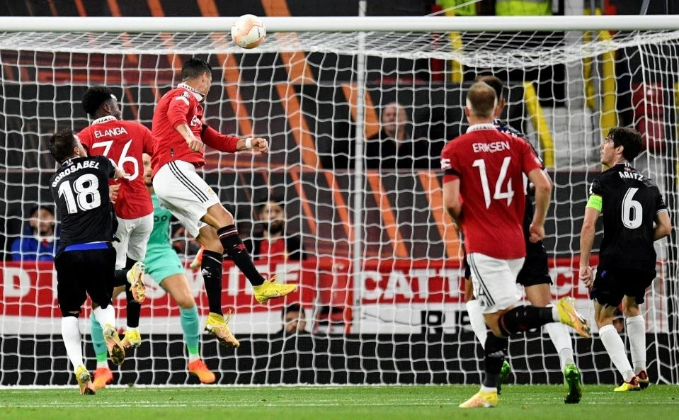 Tiền đạo người Bồ Đào Nha bất lực trước khung thành Real Sociedad. Ảnh: CGI.