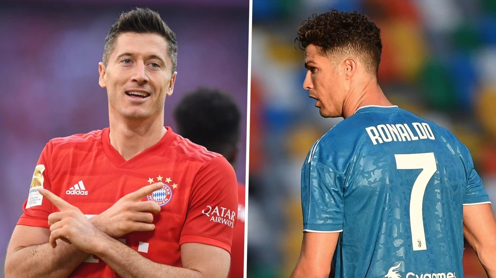 Bayern Munich hụt hẫng khi Lewandowski chia tay nhưng không chịu mua Ronaldo thay thế. Ảnh: CGI.