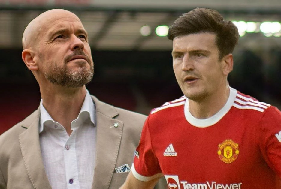 HLV Ten Hag rơi vào thế khó xử khi trung vệ Maguire đang xuống phong độ thảm hại. Ảnh: CGI.