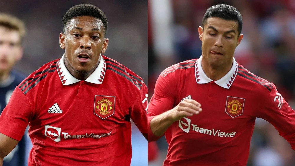 Martial hai trận ghi ba bàn đã tạo niềm tin lớn hơn cho HLV Ten Hag so với Ronaldo. Ảnh: CGI.