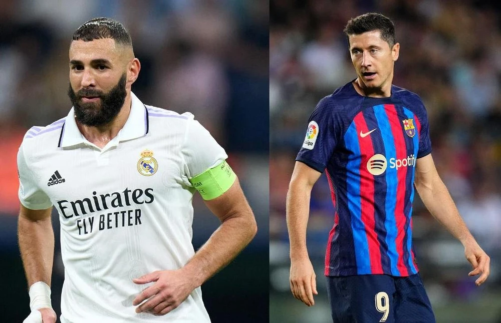 "Người ngoài hành tinh" đánh giá cao hai tiền đạo Benzema và Lewandowski. Ảnh: GETTY.