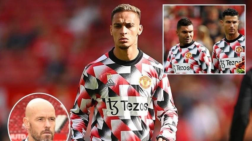 Không có Antony do chấn thương, HLV Ten Hag đặt niềm tin vào hai "hung thần" Casemiro và Ronaldo. Ảnh: GETTY.