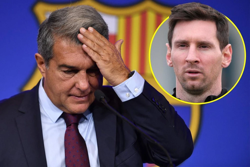 Messi đã từng rơi nước mắt nghẹn ngào rời khỏi Barca với cảm giác bị phản bội, sau những hứa hẹn không thành hiện thực của Chủ tịch Laporta. Ảnh: GETTY. Messi đã từng rơi nước mắt nghẹn ngào rời khỏi Barca với cảm giác bị phản bội, sau những hứa hẹn không thành hiện thực của Chủ tịch Laporta. Ảnh: GETTY.