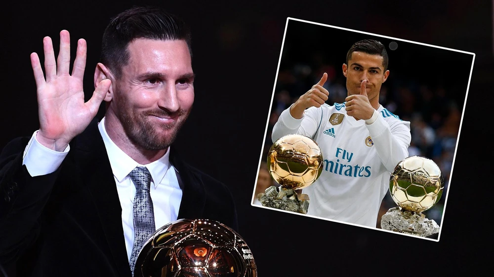Messi đã giành 7 Quả bóng vàng, Ronaldo có 5 lần. Ảnh: GETTY.