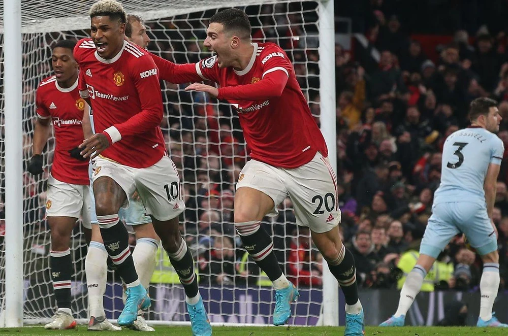 Rashford chơi bùng nổ với bàn thắng vào lưới đội khách Villa. Ảnh: GETTY.