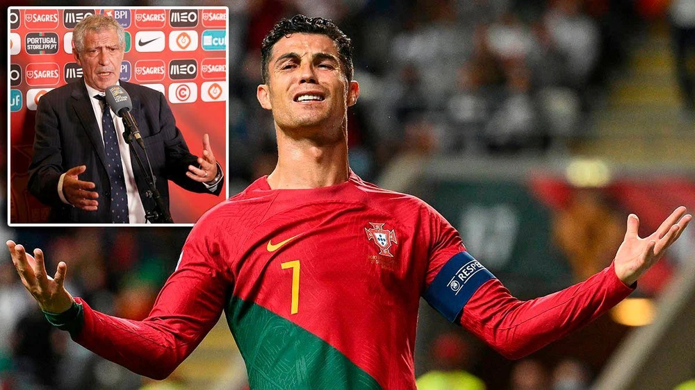 HLV Santos cảnh báo Ronaldo không chắc có suất ra sân ở World Cup. Ảnh: GETTY.