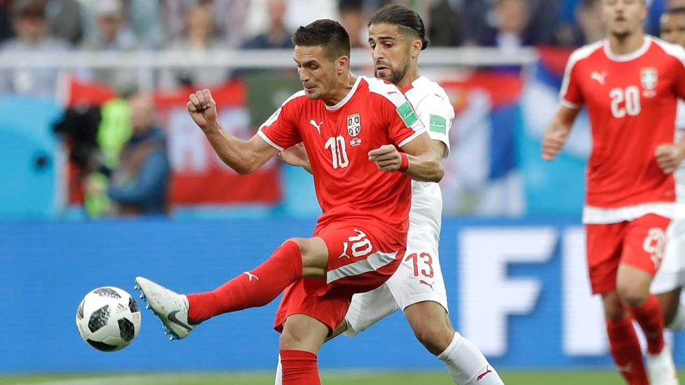 Dusan Tadic là linh hồn trong lối chơi của Serbia. Ảnh: GETTY.