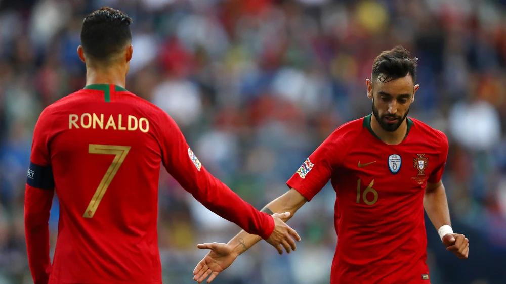 Bruno Fernandes muốn chơi bóng chung với Ronaldo nhưng cũng bày tỏ không có gì là mãi mãi. Ảnh: GETTY.