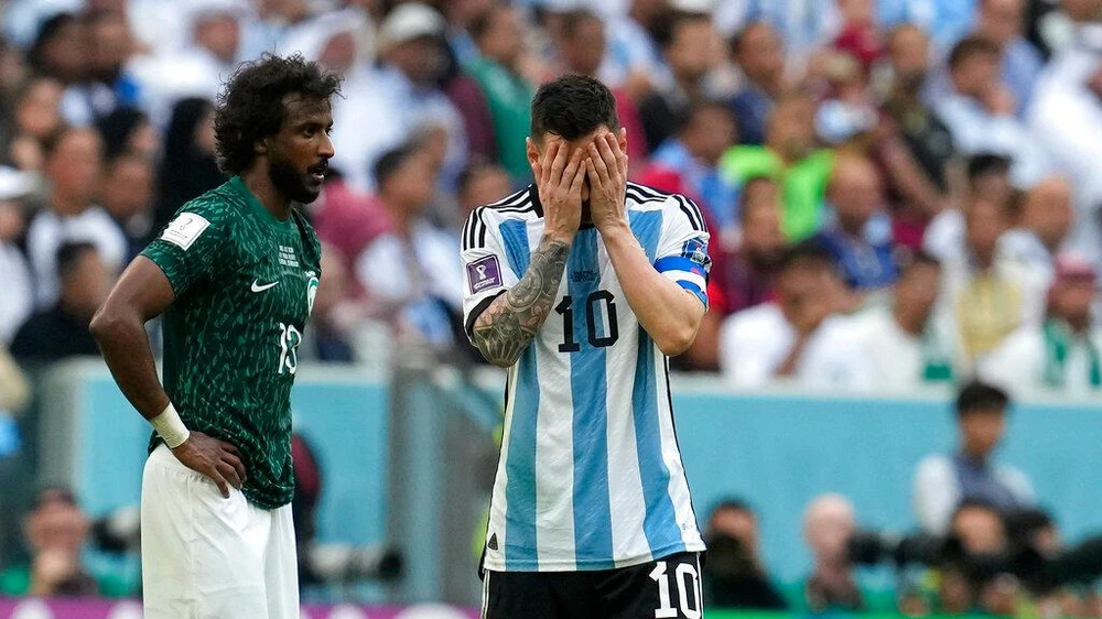 Argentina từng thua đau Saudi Arabia ngay ở trận ra quân World Cup. Ảnh: GETTY.