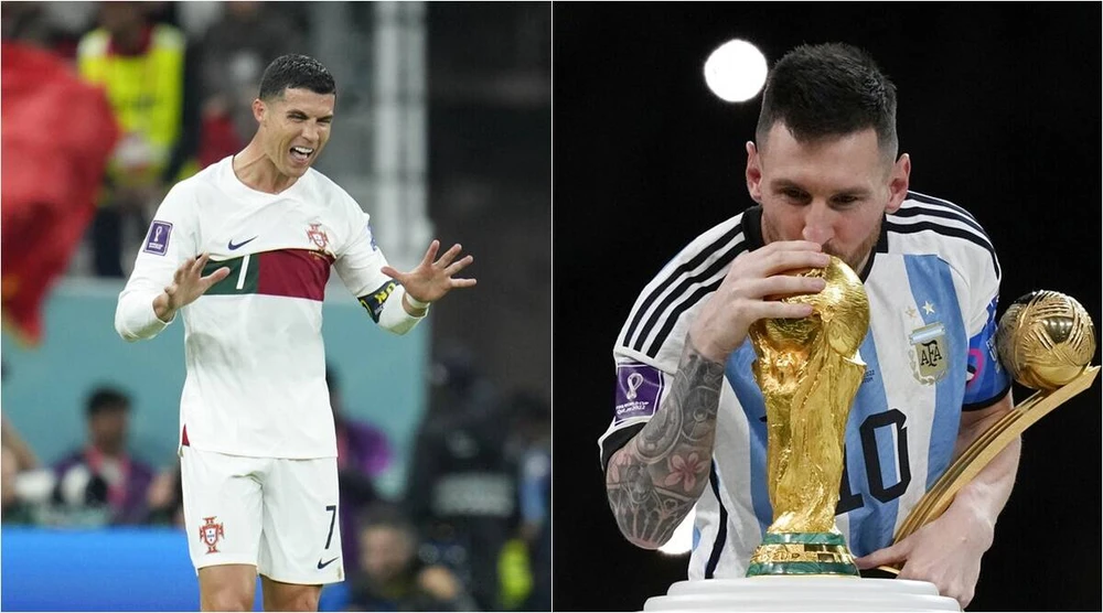 Trong khi ngôi sao của Bồ Đào Nha không tỏa sáng thì Messi đã góp công lớn giúp Argentina lên ngôi vô địch thế giới. Ảnh: GETTY.
