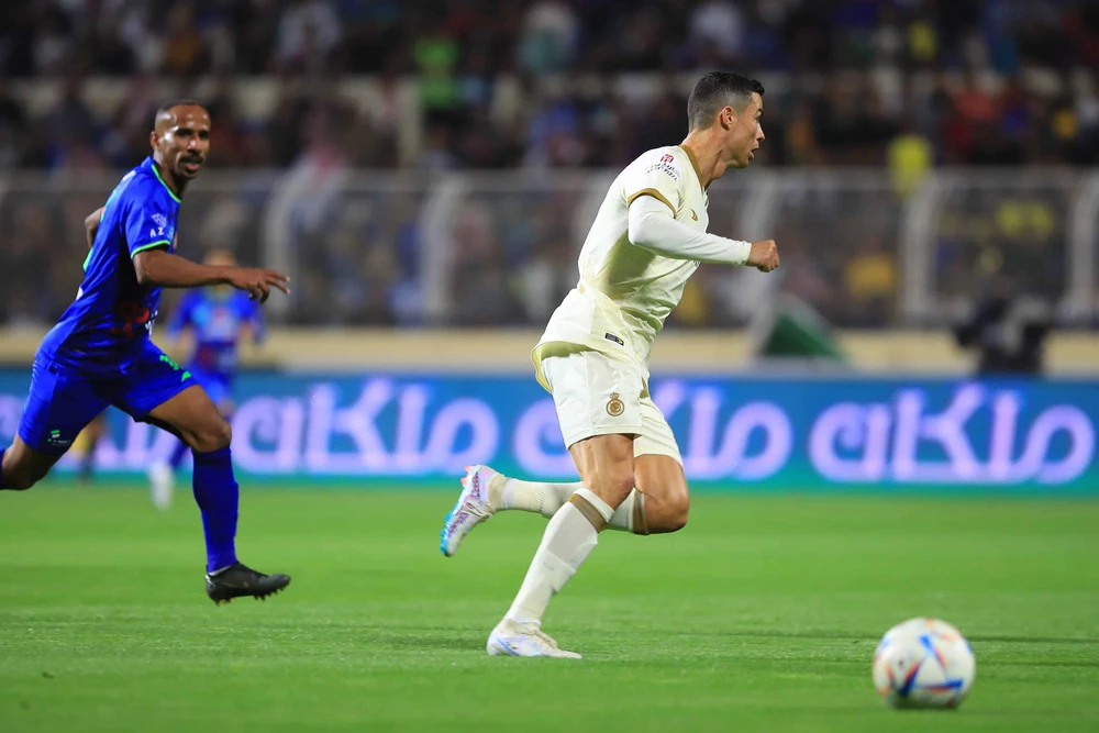 Sau ba trận đấu ở giải chuyên nghiệp Saudi Arabia, siêu sao Ronaldo mới ghi một bàn thắng từ chấm phạt đền. Ảnh: GETTY.