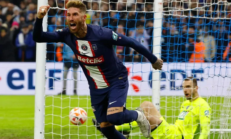 Dù ghi bàn gỡ hòa Marseille nhưng Ramos và đồng đội vẫn bị loại khỏi cúp quốc gia. Ảnh: GETTY.