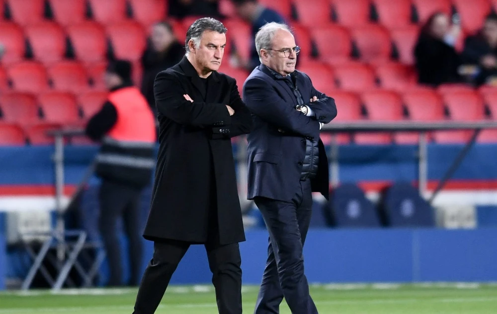 Giám đốc thể thao Campos không hài lòng sau trận thua của thầy trò Galtier ở đấu trường Ligue 1. Ảnh: GETTY.