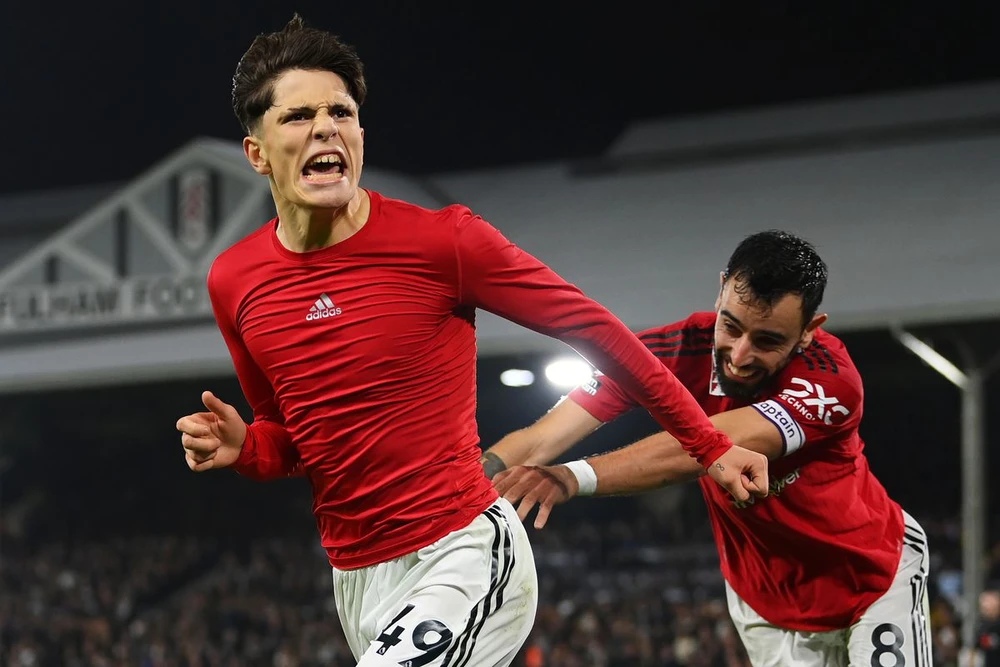 Man United không chỉ có Rashford đang có phong độ cao mà tiểu tướng Garnacho cũng rất đáng gờm. Ảnh: GETTY.