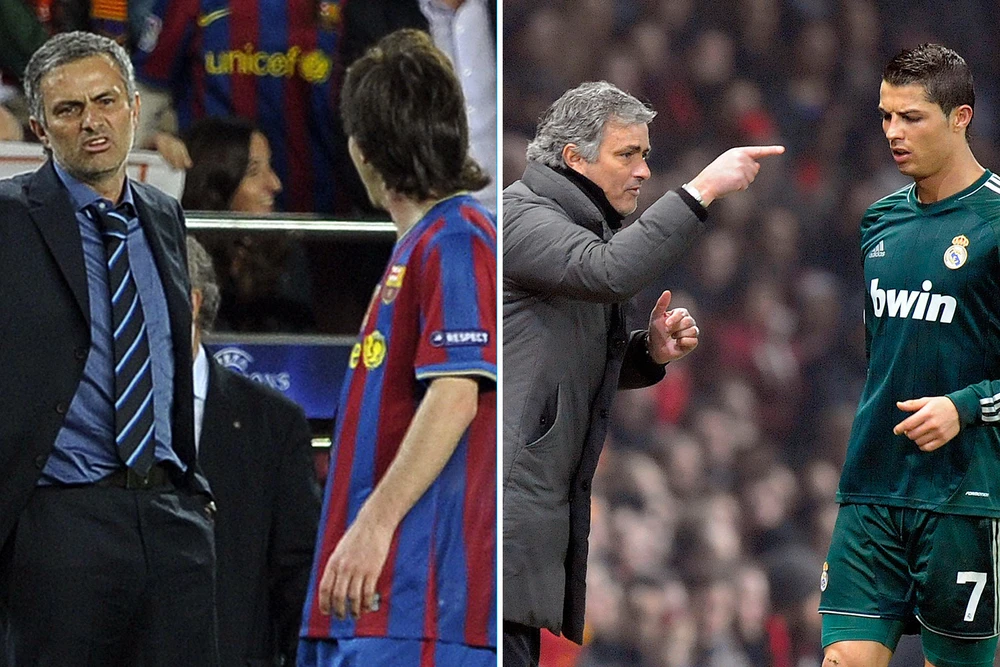 "Người đặc biệt" Mourinho không chọn người hay nhất giữa Messi và Ronaldo. Ảnh: GETTY.