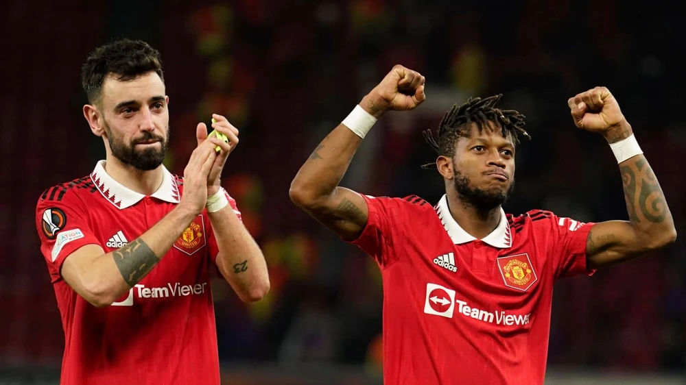 Bruno có đường chuyền quyết định giúp Fred ghi bàn vào lưới Barca. Ảnh: GETTY. Bruno có đường chuyền quyết định giúp Fred ghi bàn vào lưới Barca. Ảnh: GETTY.