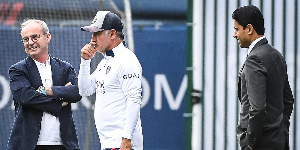 Chủ tịch Khelaifi tiết lộ ông có niềm tin lớn vào HLV Galtier bất chấp những sóng gió gần đây. Ảnh: GETTY.