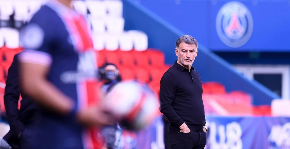 Tương lai của ông thầy người Pháp vô định tại PSG. Ảnh: GETTY.