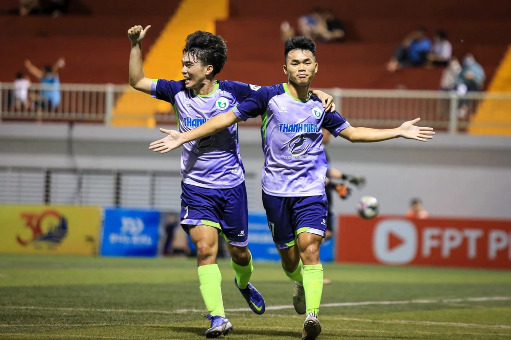 ĐH Sư phạm TDTT Hà Nội nhất bảng B là một trong những ứng cử viên nặng ký cho chức vô địch. Ảnh: ANH NGUYÊN.