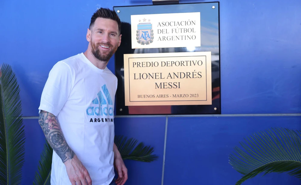 Sân tập của đội tuyển Argentina mang tên Messi. Ảnh: GETTY.