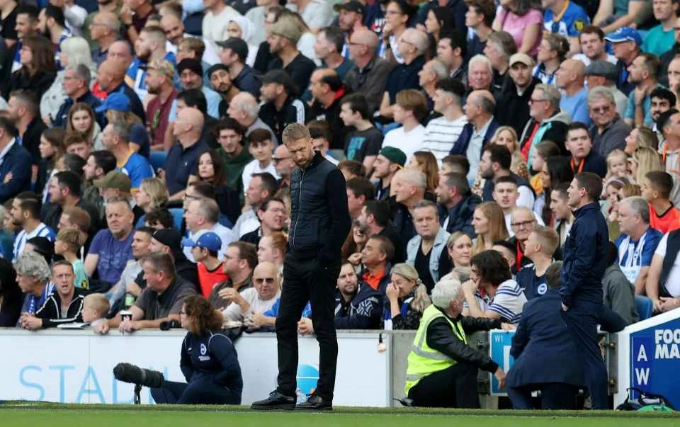 Các cổ động viên The Blues ngày càng mất kiên nhẫn với HLV Graham Potter. Ảnh: GETTY.